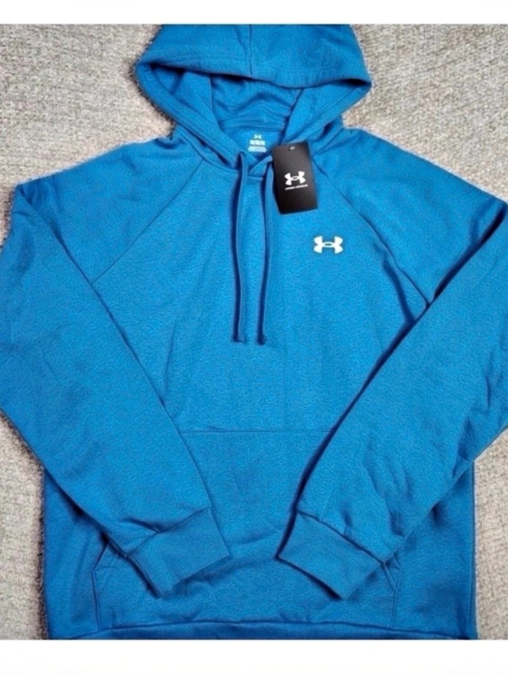 Under Armour Rival Fleece Logo Hoodie Blue Large